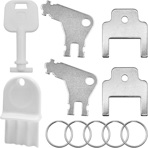 AYWFEY 6 Pcs Universal Paper Towel Dispenser Key, with 5 Key Rings, Replacement