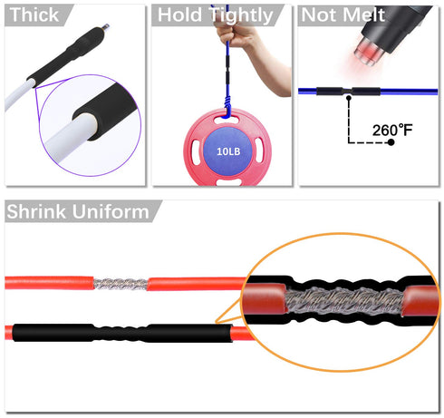 450 Pcs Heat Shrink Tubing Kit, 14 Sizes Black Heat Shrink Tube, Electric Heat Shrink