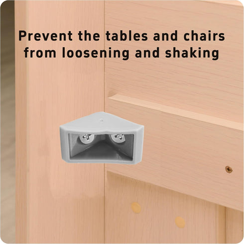 bociloy 40PCS 20x20x15mm 90 2 Plastic Corner Braces, Degree Small L-Shaped Brackets, Holes Right Angle Shelf Brackets