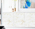 White Marble Contact Paper, 15.7"x78.7", Glossy Peel and Stick Wallpaper with Yellow Marble Grain for Decor
