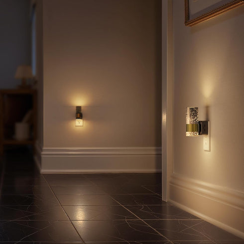 2 Pack Dimmable 0-100 3000K Briignite Night Light, Night Lights Plug into Wall, LED Night Light with LM Adjustable