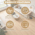 15.7 32.8 1.6 mm Peel and Stick Flooring Roll, Light Oak Wood Look Vinyl Floor Covering, in x ft, Thick Self Adhesive