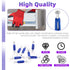 Swpeet 100Pcs 4 Sizes 3 in 1 Furniture Connecting Cam Lock Eccentric Wheels with Blue Dowel Pre-Inserted Bolts