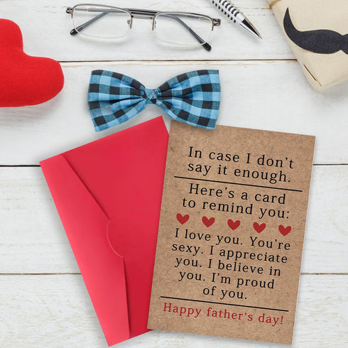 Londue Sweet Fathers Day Cards for Husband Boyfriend, Happy Father's Day Gifts from Wife Girlfriend, Gifts for Men
