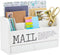 Juvale White Mail Organizer for Desktop, 3-Tier Wooden Sorter with Drawer for Files