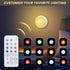 16 Dimmable (3 Pack) RGBW Color Changing Puck Lights with Wireless Remote - Colors Under Cabinet, Battery Powered LED