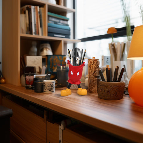 Cute Pen Pencil Holder for Desk, Small Desktop Marker Organizer and Storage for Desk-Pen Pencil Cup