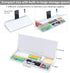 Varhomax Glass Desk Whiteboard with Storage, To-Do List Memo Desktop Dry Erase White Board for Home Office (White)