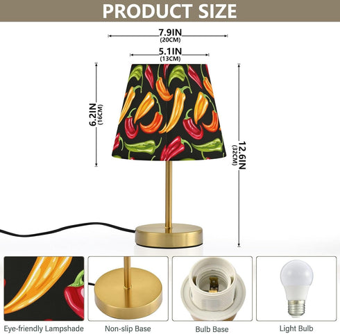 Yasala Table Lamp Chilli Pepper Funny LED Night Light Minimalist Bedroom Reading Dorm Nightstand Desk Lamp Color