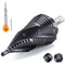 MulWark Four Spiral Flute Cobalt Step Drill Bit Set with Automatic Center Punch, Industrial Grade Coated Step Bits