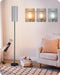 Dimmable Gray Floor Lamp for Living Room with Remote and Foot Switch,
