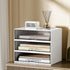 Desk Organizer Drawer - Clear Plastic Storage Box for Office Supplies, Gel Pens, Pencils, and Chargers (White)