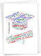 The Best Card Company Graduation Greeting Card with Envelope, Congratulations Graduate Notecard for School, College
