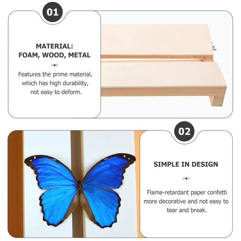 Yardwe Specimen Display Board, Adjustable Labs Boards for Butterfly Mounting Specimen Spreading Wings for Science