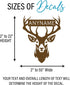 Custom Deer Hunter Name Wall Decal Personalized Hunting Wildlife Transparent DTF Vinyl Removable Nursery Wall Decals