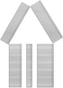 Toicann 18 GA Universal Nail Gun Nails (2", 1-1/2", 1-1/4", 1", 5/8") Galvanized Brad Nails for Pneumatic, Electric