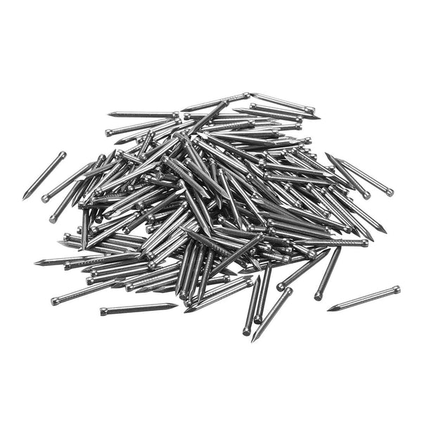 uxcell Carbon Steel Finishing Nails Hand-Drive Hardware 25mm 1-inch, Silver, 100pcs