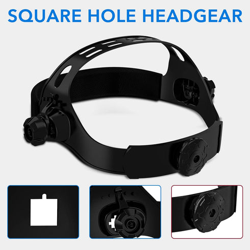 Welding Helmet Headgear - Welding Hood Headgear Replacement Headgear Welding Helmet Accessories Welding Headgear with Sweatband for Square Hole Welding Helmet, Adjustable