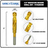 Tools 3/4 Inch Reduced Shank Drill Bit, 1/2" 3-Flat Shank, High Speed Steel with Industrial Titanium Coating.