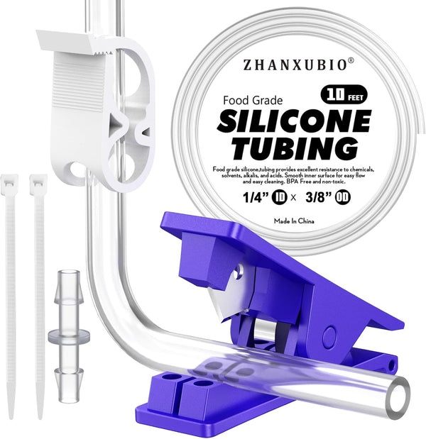 ZHANXUBIO Silicon Tubing,Food Grade Silicon Tubing,aquarium tubing,drip irrigation tubing,High Temp Pure Silicone Hose