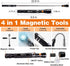 Magnetic Pickup Tool and 6 in 1 Multitool Pen with Touch Screen Stylus, Rulers, Bubble Level, Flathead, Phillips Screwdriver, Ballpoint Pen, Fathers Day Dad Gifts for Men, Handyman, Dad, 2 Pack by VIBELITE