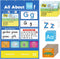 Torlam Alphabet Learning Pocket Chart Alphabet Wall Chart ABC Flash Cards Learning