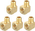 uxcell Brass Pipe Fitting 90 Degree Barstock Street Elbow, 1/4" NPT Pipe Connector for Gas, Air, Oil, 2pcs
