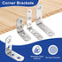 12pcs 1.8" 1.8" 0.8" 90 48 HARFINGTON L-Shaped Corner Bracket x x Stainless Steel Degree Angle Brace Joint Right Corner