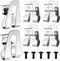 6PCS Belt Clip for Ryobi - Compatible with Ryobi and Ridgid 18 Volt Tools, Stainless Steel Replacement Hook