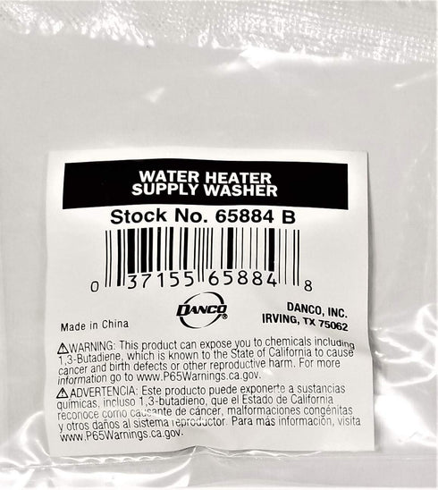 Danco 65884B Water Heater Supply Line Washer Black 1-Pack