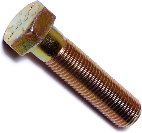 Grade 8 Fine Hex Cap Screws, 3/8-24 x 1-1/2, Yellow, Piece-5