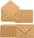 PATIKIL 100 Pack 5 x 7 Envelopes A7 Card Christmas V Flap Envelopes with Gold Border for Office, Wedding, Invitations