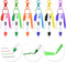 WXJ13 24 Pieces Mini Highlighter Nurse Pen Pack, 6 Tip Highlighter, 6 Retractable Ball Pen, 6 Permanent Marker,