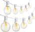 SUNSGNE 25FT Globe String Lights, G40 White Outdoor String Lights with 27