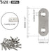 LDEXIN 20Pcs 40 16 mm Flat Straight Brace, Stainless Steel x Flat Straight Corner Bracket Metal Mending Plates for Wood