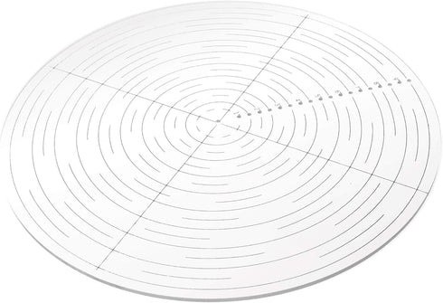 Fulton 10" Round Center Finder Compass - Clear Acrylic for Drawing Circles