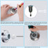 Pangda Concave Wall Door Bumper Stop, Silver Stainless Steel with Gray Round Rubber Protector, 6 Pieces