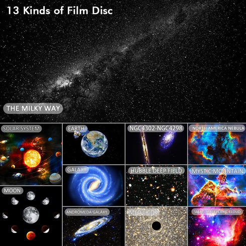 Bedroom,13 1 Galaxy Projector for in Planetarium Star Projector with Solar System & Constellation,Ceiling Night Light