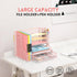DALTACK Mesh Desk Organizer, 5-Tier Paper Letter Tray with File Holder, Pen Holder & Sliding Drawer for Office Supplies