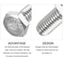 50Pcs Hex Bolts (1/4-20x3/4"), 304 Stainless Steel Fully Threaded Hex Head Machine Screws for Furniture Repair, Silver