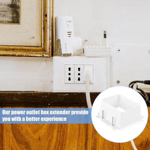 4pcs BE2-4 (2 Gang) Electrical Outlet Box Extender with 16pcs Screws, Heavy Duty Plastic Unit Receptacle Extender