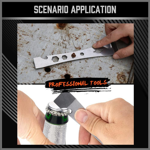 HORUSDY 2-Piece Pry Bar Scraper Set, Stainless Steel, 6-11/16 and 9-1/2 Flat