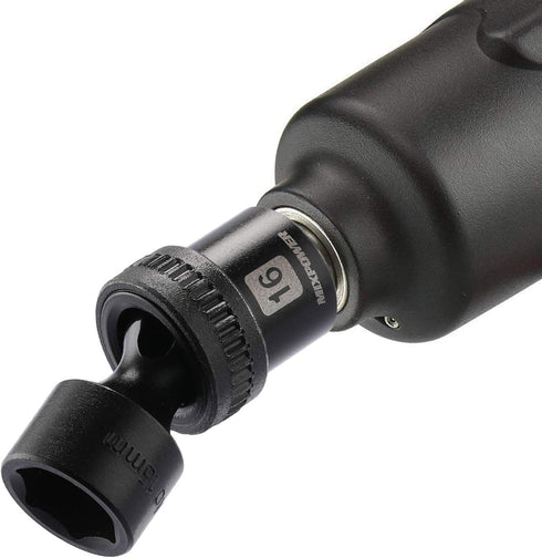 10-piece 3/8" Set, Metric,10-19mm, MIXPOWER Drive Shallow Universal Impact Socket Swivel Socket with Flexible Wobble