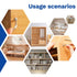 Jiahezhi 30 Sets M5 20mm x Stainless Steel Furniture Joint Connector Bolts & Cap Nuts Assortment Kit, Flat Hex Socket