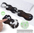 Gaming Mouse Pad XXL Large Desk, Cute Black Cowhide Extended Mousepad with Memory Foam Wrist Rest
