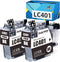 LC401BK Ink Cartridges Replacement for Brother LC-401, 2 Black for MFC-J1010DW MFC-J1012DW MFC-J1170DW Printer