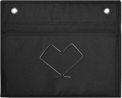 ZKOO Fabric Office Supplies Storage Organizer - Wall Mount/Over The Door Hanging File Folder with 6 Pockets & 2 Hangers