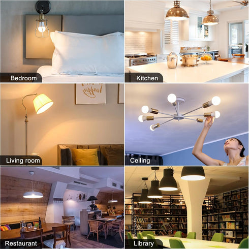 VOLIVO 12 Pack A19 LED Light Bulbs, Daylight 5000K, 9W (60 Watt Equivalent), 800 Lumens, E26 Base