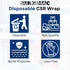 (100, 20 20") SurgiMac Blue Sterilization Wrap Tear Proof Fabric Disposable CSR Wrap Single Layer Cellulose EO Gas