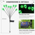 FENSAN Lights,2PACKS 16LED,IP65 Solar Halloween Lights Outdoor,Halloween Decorations Outdoor, Scary Eyeball Waterproof